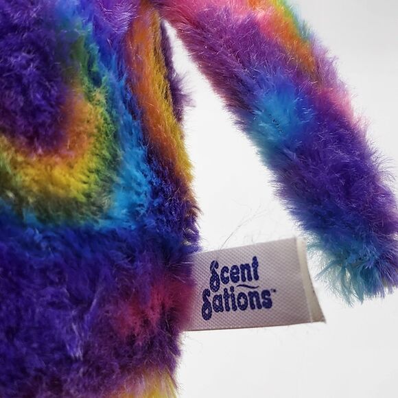 Scent Sations Big Eyes Rainbow Unicorn Plush Tablet Holder 14" - Picture 4 of 7